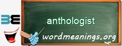 WordMeaning blackboard for anthologist